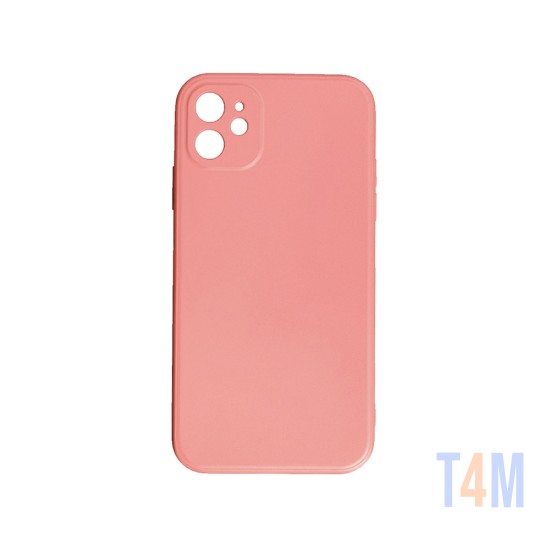 Capa de Silicone com Moldura de Câmera para Apple iPhone 12 Rosa